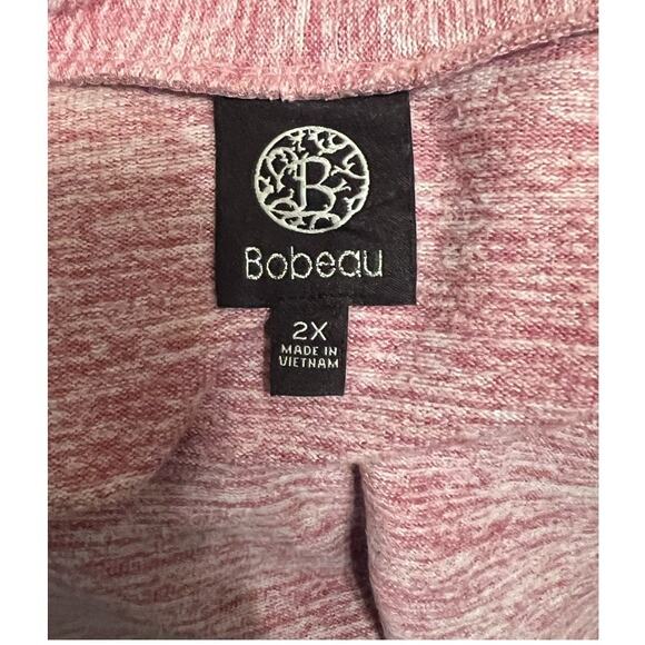 Bobeau Open Front 3/4 Sleeve Mauve Sweater Size 2X - Picture 7 of 8